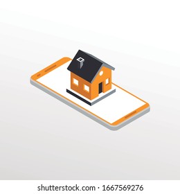 

Purchase or rental of real estate by smartphone