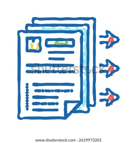 purchase requisition doodle icon sketch vector. purchase requisition sign. isolated symbol illustration