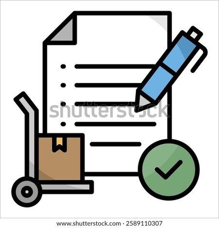 Purchase Requisition Icon Element For Design