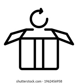 Purchase return icon. Outline Purchase return vector icon for web design isolated on white background