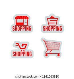 Purchase and Sale. Shopping Labels, Vector Design Elements Set for Web Design, Banners, Presentations or Business Cards, Flyers, Brochures and Posters.