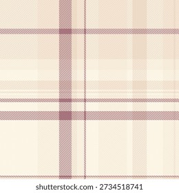 Purchase seamless textile pattern, thanksgiving vector plaid background. Ragged fabric check tartan texture in old lace and antique white colors palette.