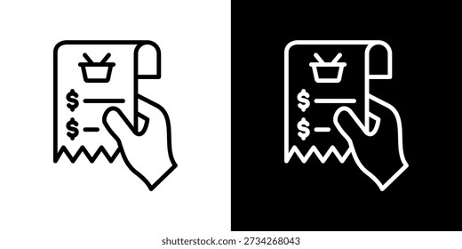Purchase Segment Icon In Black and White Line Style