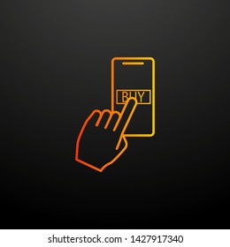 purchase from a smart phone nolan icon. Elements of mobile banking set. Simple icon for websites, web design, mobile app, info graphics