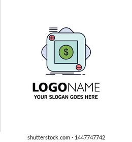 purchase, store, app, application, mobile Flat Color Icon Vector