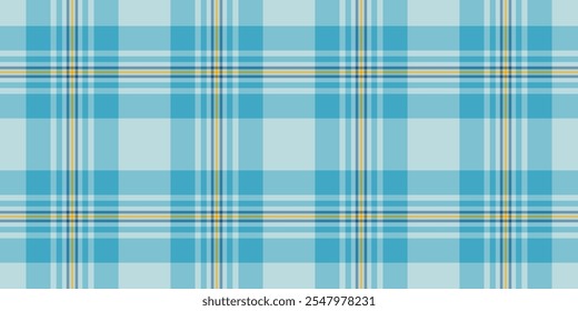 Purchase tartan plaid background, famous textile seamless fabric. Choice pattern texture check vector in cyan and light colors palette.