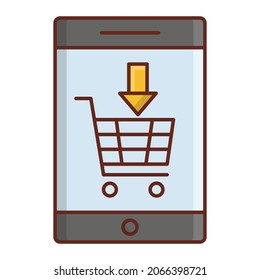 purchase Vector illustration on a transparent background. Premium quality symbols.Vector line flat color icon for concept and graphic design.