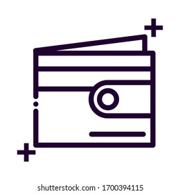 purchase wallet line style icon vector illustration design