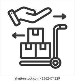 Purchaser Outline Icon Vector Illustration