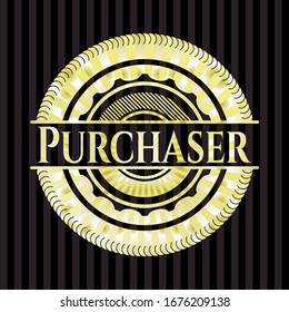 Purchaser shiny badge. Vector Illustration. Detailed.
