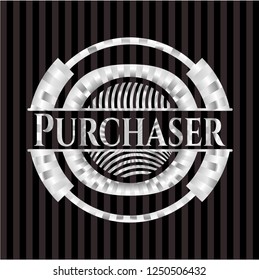 Purchaser silvery shiny badge