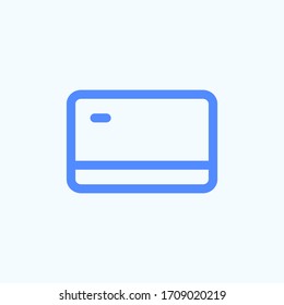 Purchasing card icon for the e-commerce web and app design usage. Round and thin vector illustration of the credit and debit card icon