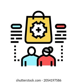 purchasing habits color icon vector. purchasing habits sign. isolated symbol illustration