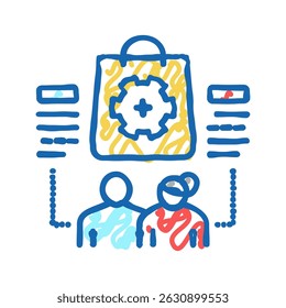 purchasing habits doodle icon sketch vector. purchasing habits sign. isolated symbol illustration