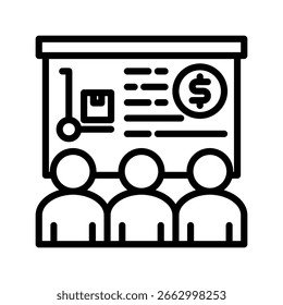 Purchasing icon line vector illustration