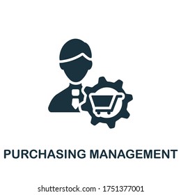 Purchasing Management icon. Simple element from company management collection. Creative Purchasing Management icon for web design, templates, infographics and more