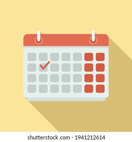 Purchasing manager calendar icon. Flat illustration of Purchasing manager calendar vector icon for web design