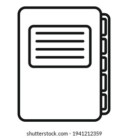Purchasing manager folder icon. Outline Purchasing manager folder vector icon for web design isolated on white background