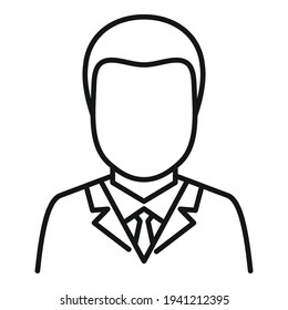 Purchasing manager icon. Outline Purchasing manager vector icon for web design isolated on white background