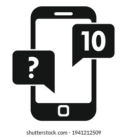 Icono de smartphone del gestor de compras. Ilustración simple del icono vector de smartphone del gestor de compras para diseño web aislado en fondo blanco