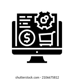 Einkauf von Online-Symbol-Vektorgrafik. Kauf eines Online-Zeichens. isoliertes Kontursymbol