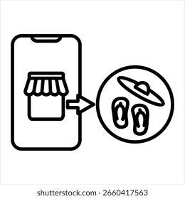 Ícone do Outline da Lembrança do Purchasing Ilustração do Vetor