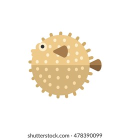 Purcupine Fish Primitive Style Childish Sticker
