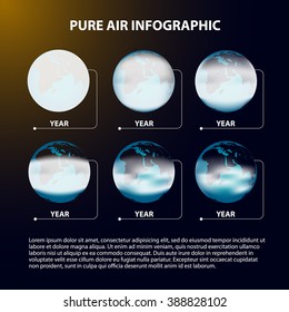 Pure air infographic Vector illustration