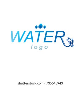 Pure aqua ecology vector logo. Human water reserves theme. Body cleansing concept.