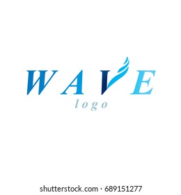 Pure aqua ecology vector logotype. Water day theme. Environment conservation concept. 