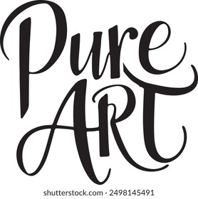 Tipografía de arte puro, ilustración de Arte vectorial de silueta
