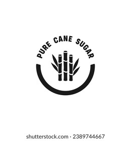 Pure cane sugar label or pure cane sugar logo vector isolated. Best pure cane sugar label for apps, websites, print design, element design, and more about sugar factory.