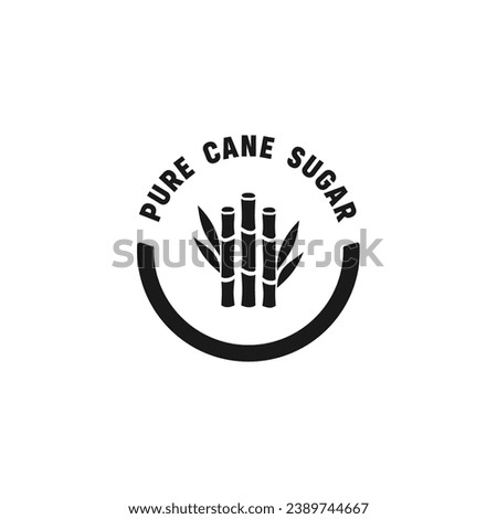 Pure cane sugar label or pure cane sugar logo vector isolated. Best pure cane sugar label for apps, websites, print design, element design, and more about sugar factory.