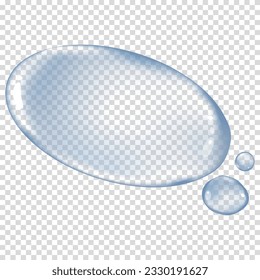 Pure Clear Water drop on transparent, Vector Illustration isolated Transparency Single set shiny Rain drop,Element Design for concept of Ecology and World Water day