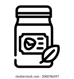 pure coconut oil for hair and skin line icon vector. pure coconut oil for hair and skin sign. isolated contour symbol black illustration