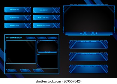 Pure Complete Stream Overlay Template design. Usable for streaming, Game and streaming sites, Fully editable.