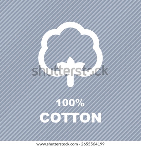 Pure Cotton label, design element, 100%, sticker, tag