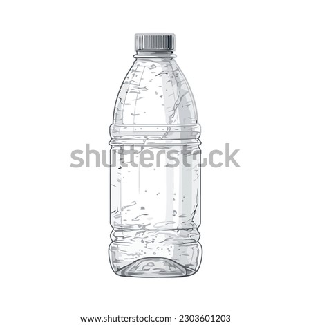 Pure drinking water in plastic bottle over white