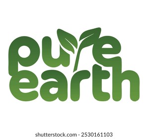 Pure Earth Ecofriendly Logo Design with Natural Elements