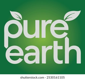 Pure Earth Ecofriendly Logo Design with Natural Elements