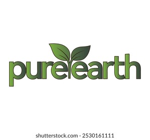Pure Earth Ecofriendly Logo Design with Natural Elements