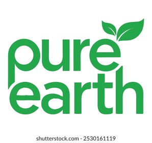 Pure Earth Ecofriendly Logo Design with Natural Elements