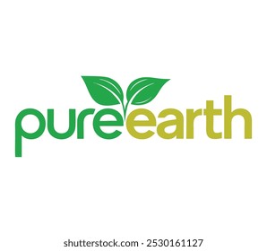 Pure Earth Ecofriendly Logo Design with Natural Elements