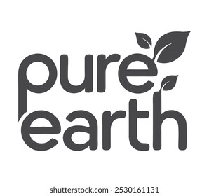 Pure Earth Ecofriendly Logo Design with Natural Elements