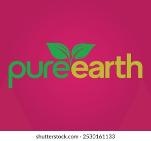 Pure Earth Ecofriendly Logo Design with Natural Elements