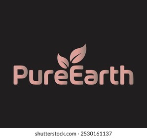 Pure Earth Ecofriendly Logo Design with Natural Elements