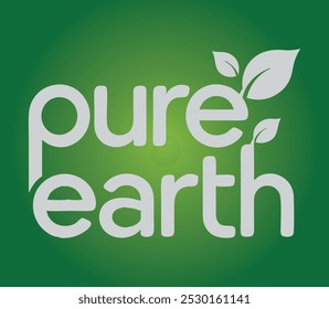 Pure Earth Ecofriendly Logo Design with Natural Elements