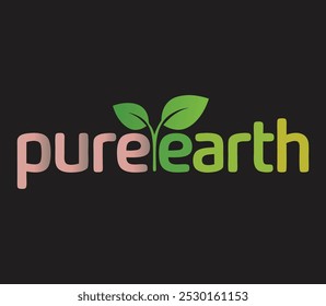 Pure Earth Ecofriendly Logo Design with Natural Elements