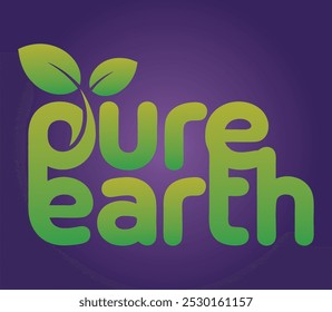 Pure Earth Ecofriendly Logo Design with Natural Elements