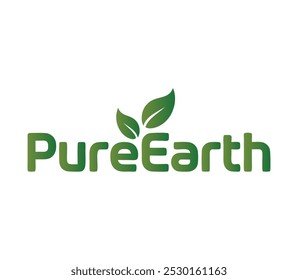 Pure Earth Ecofriendly Logo Design with Natural Elements